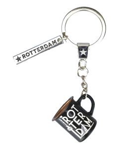 Sleutelhanger Mokje Rotterdam / Zwart
