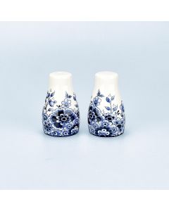 Peper- en Zoutstel Delfts Blauw - Bloemenmotief (8 cm)