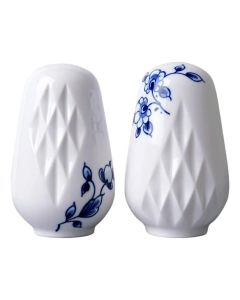 Peper & Zoutstel "Blauw Vouw" H 9cm 