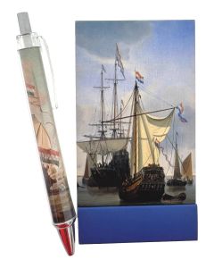 Notitieboekje Schepen op de Rede met pen