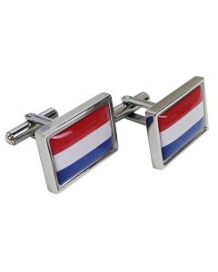Manchetknopen Nederlandse Vlag, in cadeaudoosje