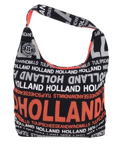 Schoudertas Julia L Holland zwart/oranje/wit van Robin Ruth