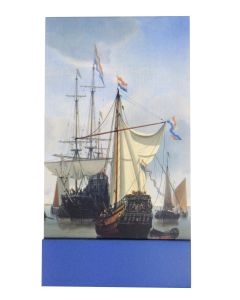 Notelet, Ships in the Roads with Pen, W. van de Velde