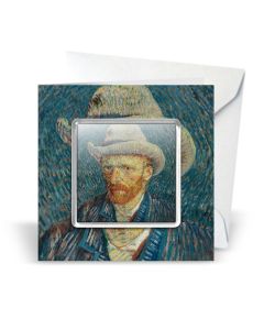 Postkaart met magneet "Zelfportret met Vilten Hoed", Vincent van Gogh