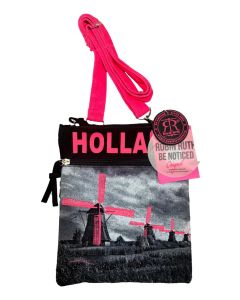 Robin Ruth Holland Schoudertasje met Molens / Roze 