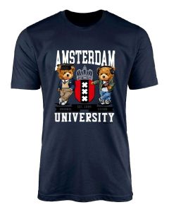 Unisex T-Shirt Amsterdam Bear University Blue 