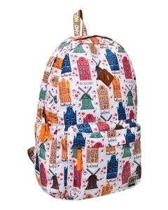 Opvouwbare Rugzak Holland Design - Wit Huisje
