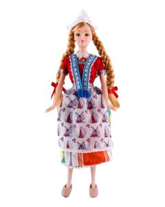 Pop Sandy in Hollandse Klederdracht - Rood, 30cm