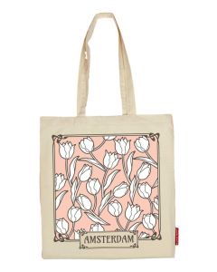Katoenen Tas "Tulpen Roze Amsterdam"