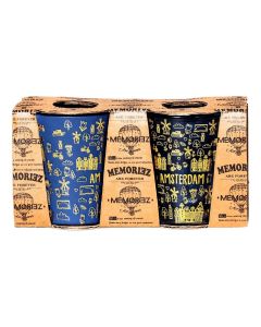 Memoriez Shot glasses Amsterdam Zwart/Goud