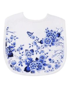 Baby slabbetje Delfts blauw Bloemen