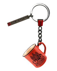 Sleutelhanger Mokje Amsterdam / Rood