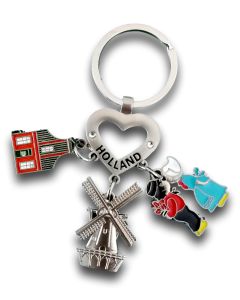 Sleutelhanger "Huis, Molen en Paar"