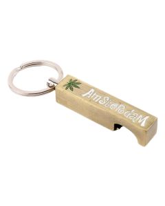 Sleutelhanger / Flesopener Wiet Amsterdam  - Brons