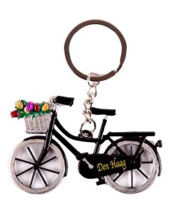 Sleutelhanger Fiets "Den Haag" , Zwart 