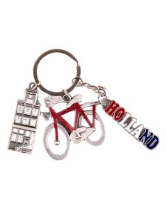 Sleutelhanger bedels fiets Holland - rood