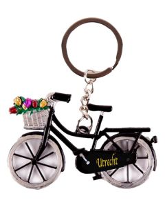 Sleutelhanger Fiets "Utrecht" , Zwart