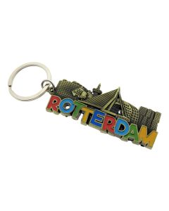 Sleutelhanger Letters Rotterdam Brons 