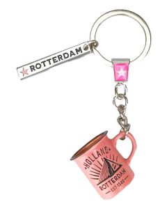 Sleutelhanger Mokje Rotterdam - Roze 