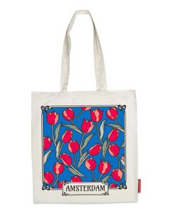 Katoenen Tas "Tulpen Gekleurd Amsterdam"