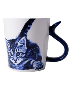 Mok Kattenstaart – Speels - Delfts Blauw 