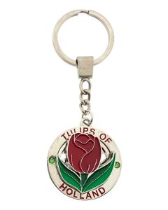 Sleutelhanger spinner tulp Holland - Rood
