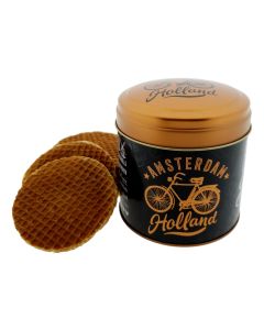Stroopwafels "Amsterdam Holland Fiets Goud"