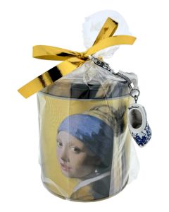 Stroopwafel geschenk "Meisje met Parel"