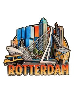 Koelkastmagneet Rotterdam Skyline 