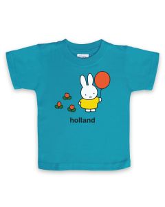 T-Shirt Nijntje met Ballon en tulpen Blauw / 128