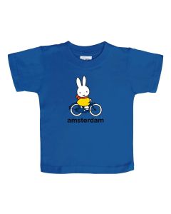T-shirt Nijntje op de fiets - Amsterdam - Blauw