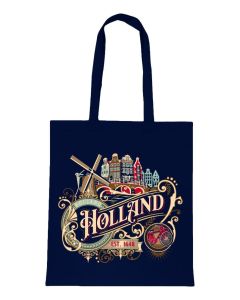 Katoenen Tas "Holland blauw"