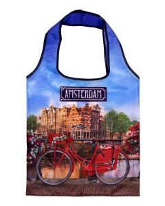Opvouwbare Tas "Fiets op Brug Amsterdam"
