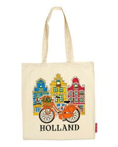 Katoenen Tas "Huisjes Holland"