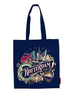 Shopper - Katoen "Rotterdam" - Blauw