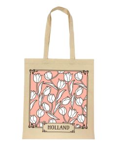 Katoenen Tas "Tulpen Roze Holland"
