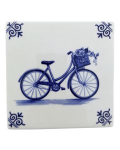 Tegel "De Fiets" , 13 cm 