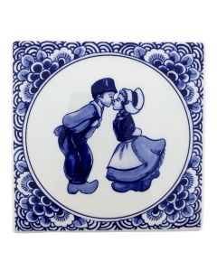 Tegel "Kussend Paar" , 13 cm 