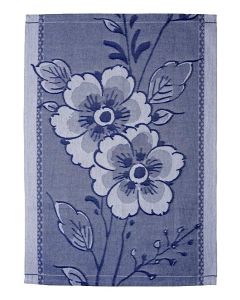 Theedoek Bloemen Delfts Blauw 50x 70cm