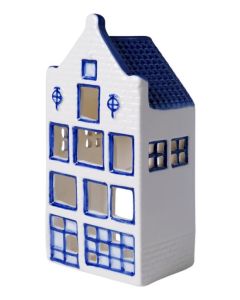 Waxinelichthouder Huisje 4 - Tuitgevel  - 14 cm
