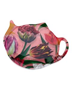 Theezakjeshouder 'pretty tulips' - roze
