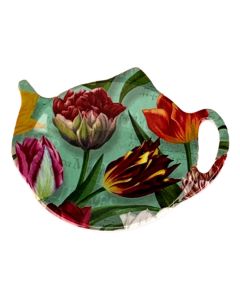 Theezakjeshouder 'pretty tulips' - groen 