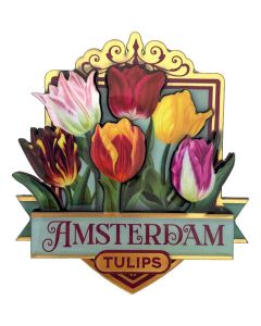 Glanzende Tulpen Magneet Amsterdam