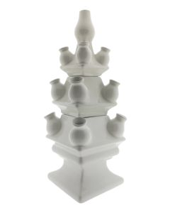 Tulpenvaas wit, 3 delig, 40 cm