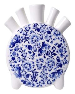Tulpenvaas Delfts blauw rond, 20 cm