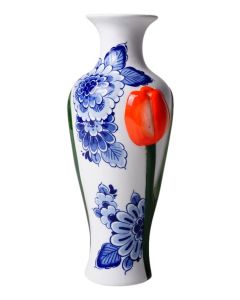 Keramieken Vaas Slank - 3D Tulp (20 cm)
