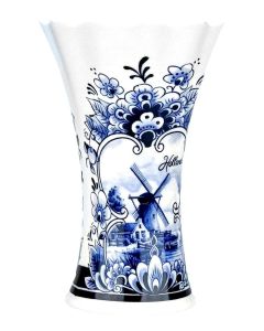 Vaas - Delfts Blauw Motief met Molen, 12 cm