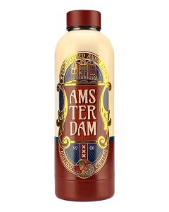 Waterfles Amsterdam - Rood / Goud