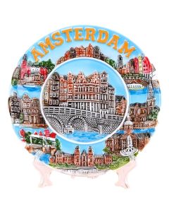 Wandbord Amsterdam Grachtengordel - 15 cm (medium)