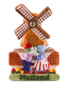 Magneet "Windmolen met Kussend Paar"